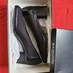 RANGONI FIRENZE Black Carine Pump, Size 8 S